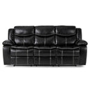 Bastrop Double Reclining Sofa in Black 8230BLK-3