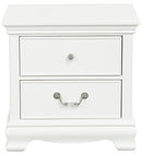Lucida 2 Drawer Nightstand in White 2039W-4
