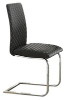 Yannis Side Chair in Chrome Metal  (Set of 2)