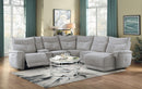 Tesoro 6pc Sectional w/ Right Chaise in Mist Gray