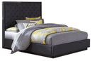 Larchmont Queen Upholstered Platform Bed in Charcoal 5424-1*