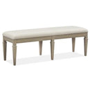 Magnussen Furniture Lancaster Bench with Upholstered Seat in Dovetail Grey