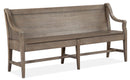 Magnussen Furniture Paxton Place Bench w/ Back in Dovetail Grey