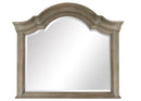 Magnussen Furniture Tinley Park Shaped Mirror in Dove Tail Grey