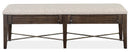 Magnussen Furniture Westley Falls Bench with Upholstered Seat in Graphite