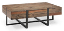 Magnussen Prescott Rectangular Cocktail Table in Rustic Honey