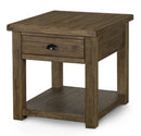 Magnussen Stratton Rectangular End Table in Warm Nutmeg