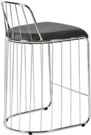 Gio Grey Velvet Stool