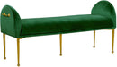 Owen Green Velvet Bench