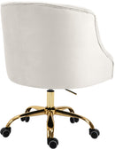 Arden Cream Velvet Office Chair