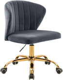 Finley Grey Velvet Office Chair