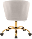 Finley Cream Velvet Office Chair