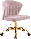 Finley Pink Velvet Office Chair