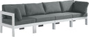 Nizuc Grey Waterproof Fabric Outdoor Patio Modular Sofa