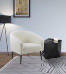 Barlow White Faux Sheepskin Fur Accent Chair