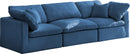 Plush Navy Velvet Standard Cloud Modular Sofa