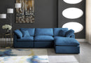 Plush Navy Velvet Standard Cloud Modular Sectional
