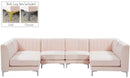 Alina Pink Velvet Modular Sectional