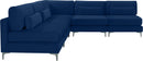 Julia Navy Velvet Modular Sectional (5 Boxes)