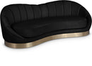 Shelly Black Velvet Sofa