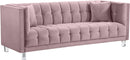 Mariel Pink Velvet Sofa