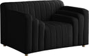 Naya Black Velvet Chair