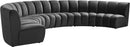 Infinity Grey Velvet 6pc. Modular Sectional