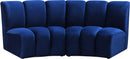 Infinity Navy Velvet 2pc. Modular Sectional