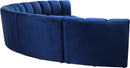 Infinity Navy Velvet 6pc. Modular Sectional