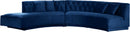 Kenzi Navy Velvet 2pc. Sectional