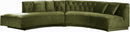 Kenzi Olive Velvet 2pc. Sectional