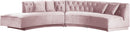 Kenzi Pink Velvet 2pc. Sectional