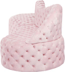Royal Pink Velvet 2pc. Sectional