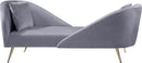Nolan Grey Velvet Chaise