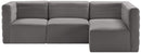 Quincy Grey Velvet Modular Sectional