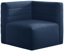 Quincy Navy Velvet Modular Corner Chair
