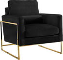 Mila Black Velvet Chair