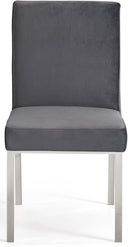 Opal Grey Velvet Dining Chair