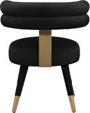 Fitzroy Black Velvet Dining Chair