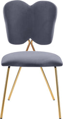 Angel Grey Velvet Dining Chair