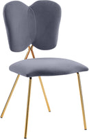 Angel Grey Velvet Dining Chair
