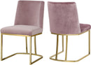 Heidi Pink Velvet Dining Chair
