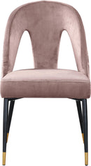 Akoya Pink Velvet Dining Chair