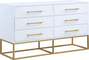 Maxine White / Gold Dresser