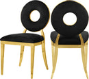 Carousel Black Velvet Dining Chair
