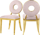 Carousel Pink Velvet Dining Chair