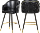 Barbosa Black Faux Leather Counter/Bar Stool