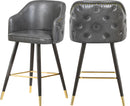 Barbosa Grey Faux Leather Counter/Bar Stool
