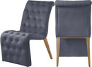 Curve Grey Velvet Dining Chair