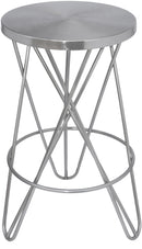 Mercury Silver Counter Stool